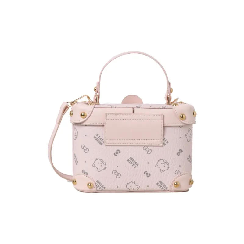 NATTY PU Shoulder Bag, Handbag, Crossbody Bag Women's Pink/Ecru/Brown-6