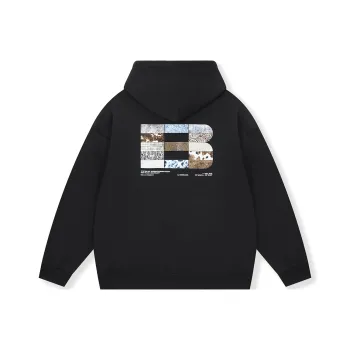 BONELESS Hooded Loose Fit Sweatshirt Spring And Autumn Unisex