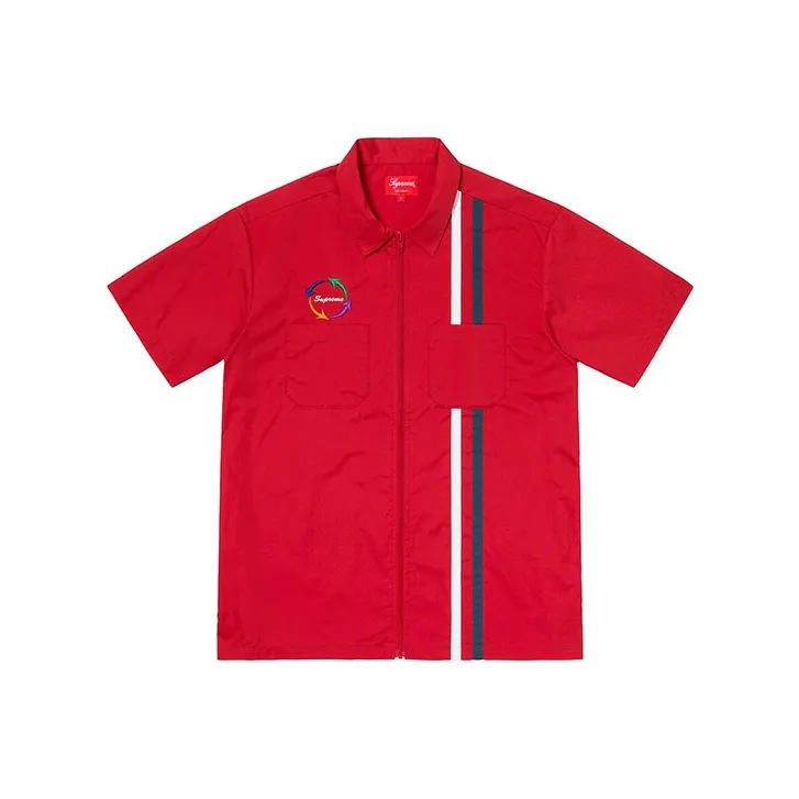 Supreme Zip Up S/S Work Shirt-0