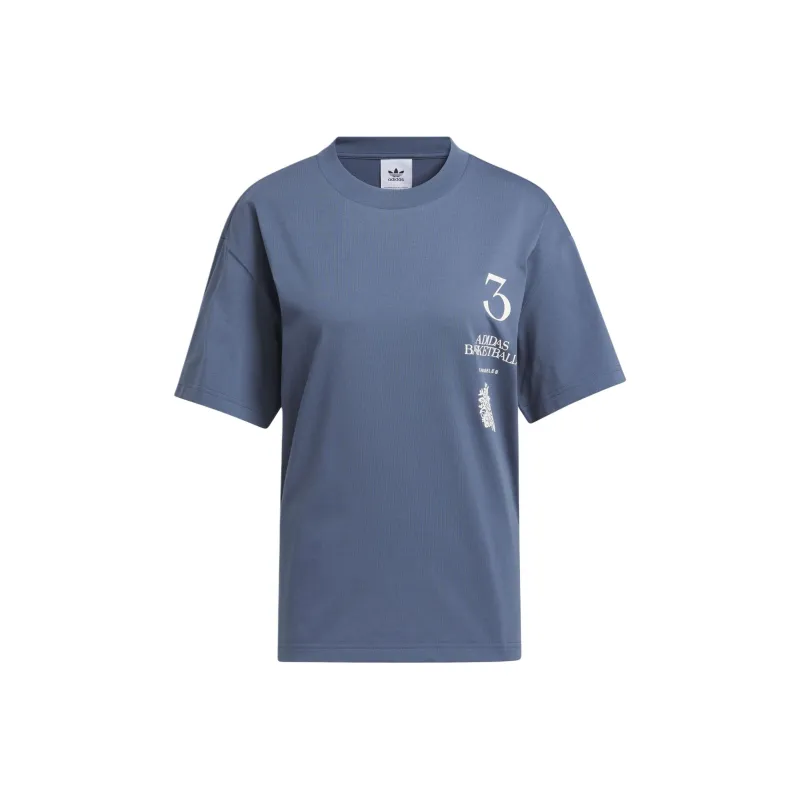 Adidas Originals LA TO THE WORLD GRAPHIC TEE T Shirt Unisex Ink Blue/White-0