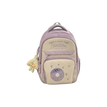 URBAN FOREST Nylon Backpack Unisex Purple/Yellow/Khaki/Blue/Pink/Black
