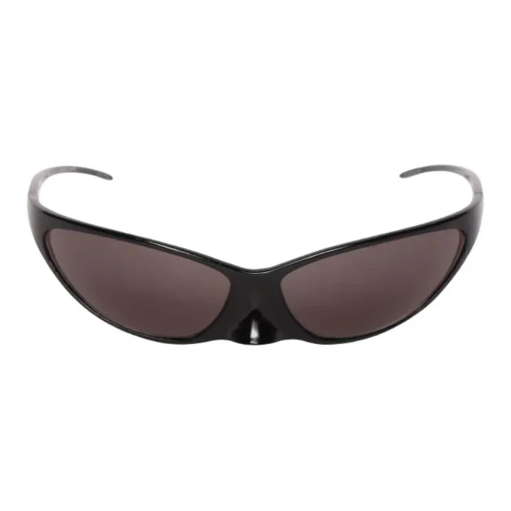 Balenciaga Metal Irregular Shape Sunglasses Women's Black-1