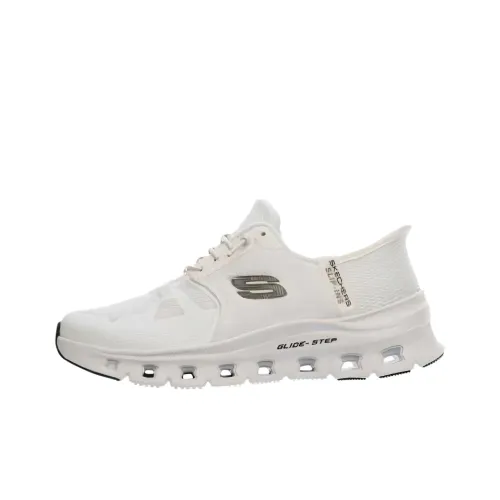 Skechers Glide Step Low Top Casual Peep-Toe shoes Women's White