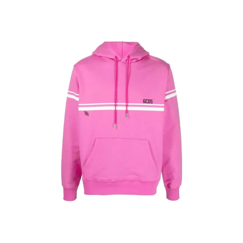 GCDS Logo Printed Drawstring Hoodie-0