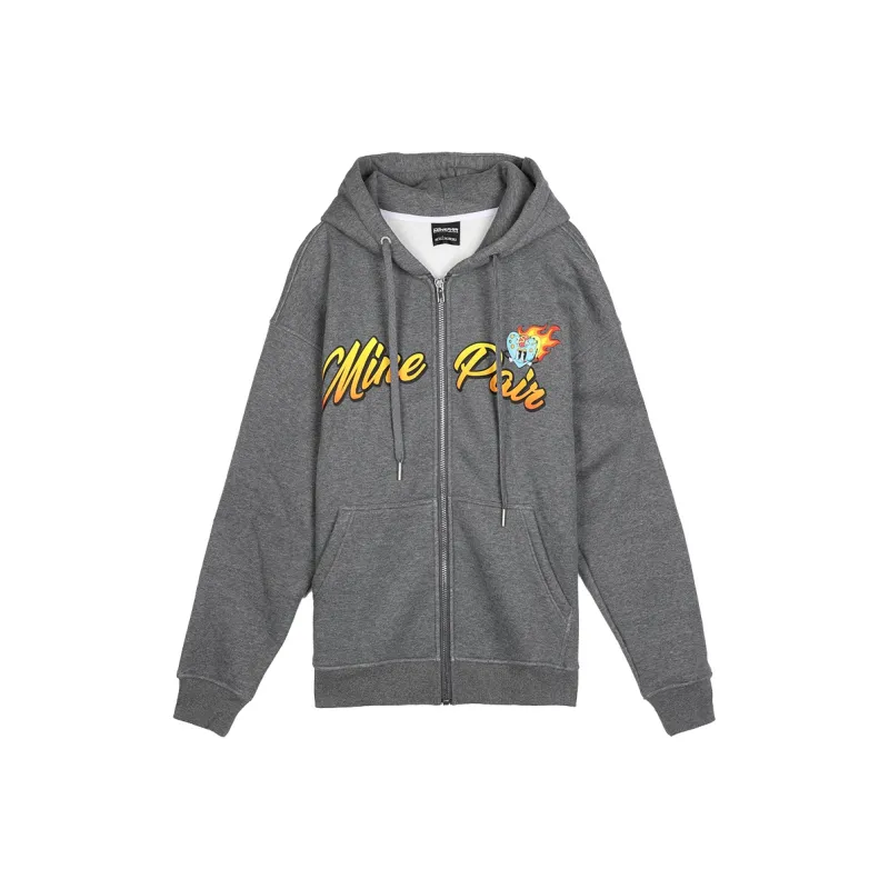 MINEPAIR Hooded Loose Fit Cardigan Sweatshirt Fall And Winter Unisex-11