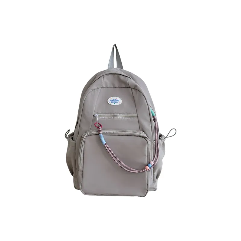 XIANGSU Nylon Backpack Regular Unisex Yellow/Blue/Gray-12