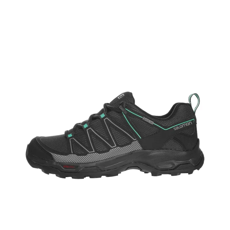 SALOMON WENTWOOD GTX Anti Slip Wear Resistant Low Top Hiking Shoes Women's Black-0