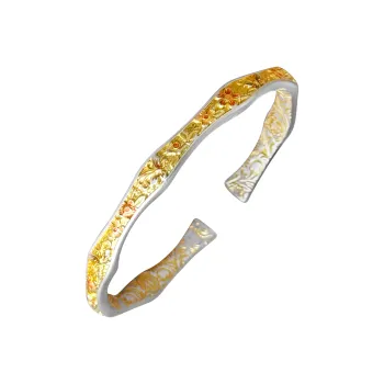 VXSAX 999 Fine Silver Bangles Women's Silver