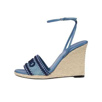 GUCCI 2025 Early Spring Collection One Strap Sandals Women's Blue