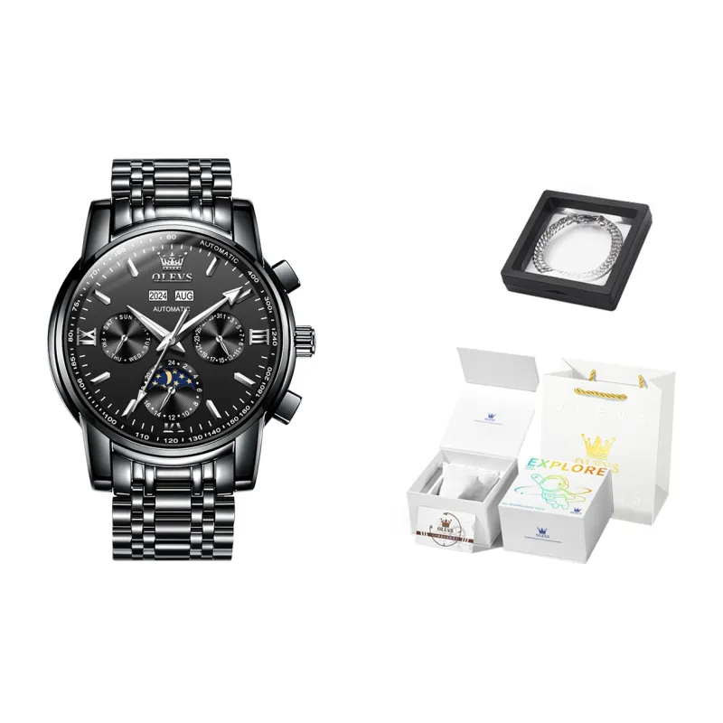 OLEVS Play The Cool Series Automatic Mechanical Movement Watch Men's Watches Blue Dial-45