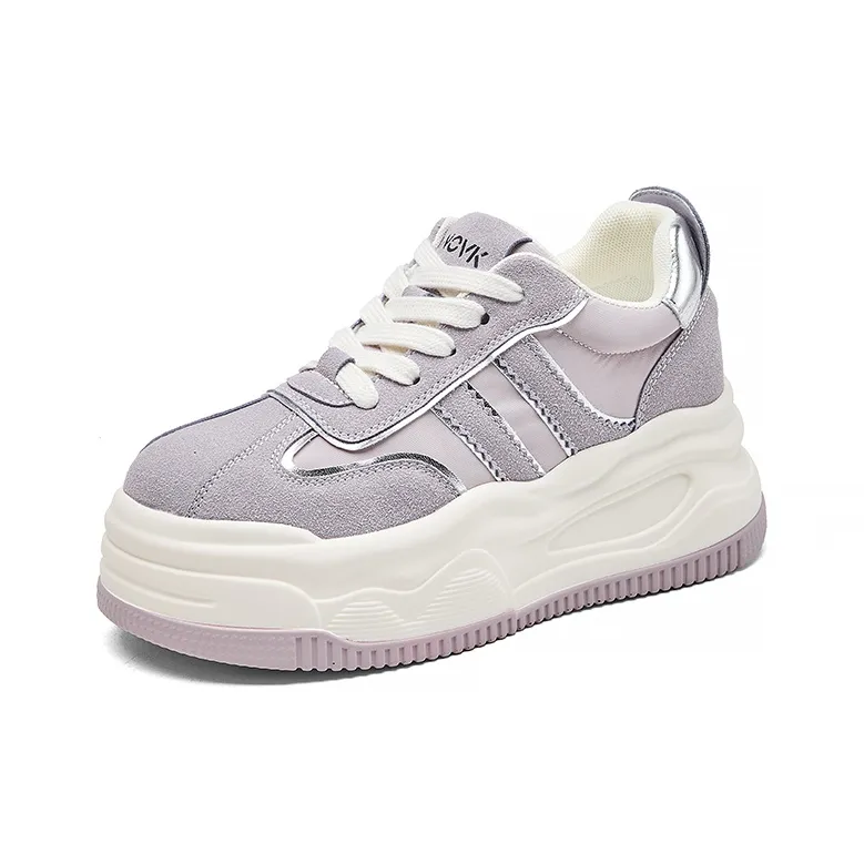 POOQ Slip Resistant Waterproof Abrasion Resistant Low Top Skateboard Shoes Women's-11