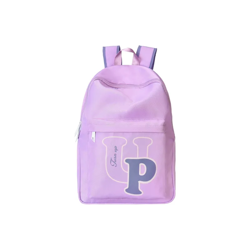 TURN UP Polyester Backpack Unisex Apricot/Pink/Purple-8