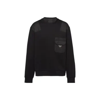 PRADA Triangle logo Panelled Sweatshirt