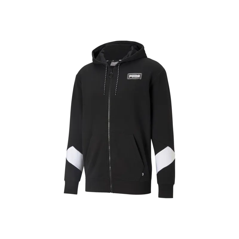 PUMA Hooded Sweatshirt REBEL FZ HOODIE TR Sweatshirt Men's Gray-0
