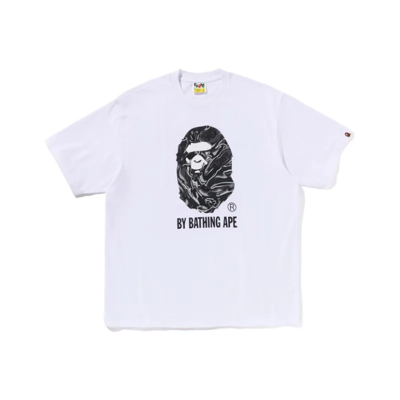 A BATHING APE Marbling Camo By Bathing Ape Relaxed Fit Tee-2