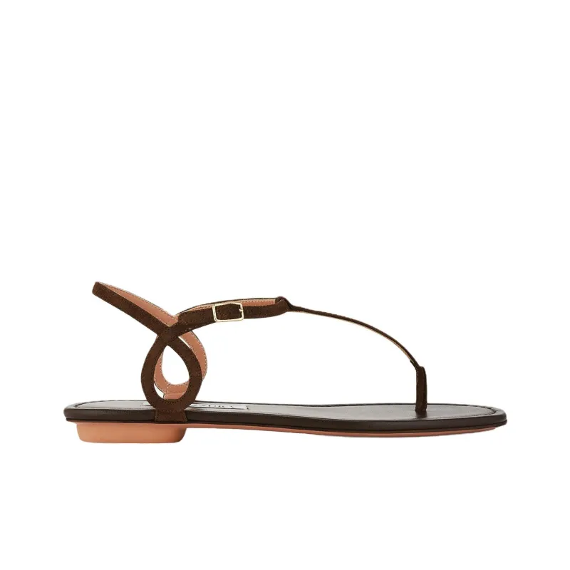 AQUAZZURA Almost Bare Strap Sandals Women's Brown-1