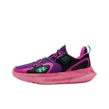 Under Armour FUTR X 4 Anti Slip Wear Resistant Low Top Basketball Shoes Unisex Purple