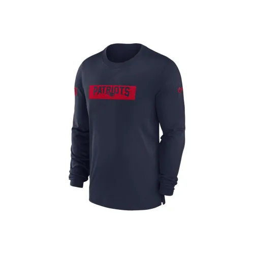 Nike New England Patriots Sideline Player Team Issue Men's Nike Dri FIT Long Sleeve Top