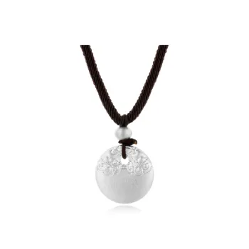 ZHONGLING 999 Fine Silver Sterling Silver Necklaces Women's