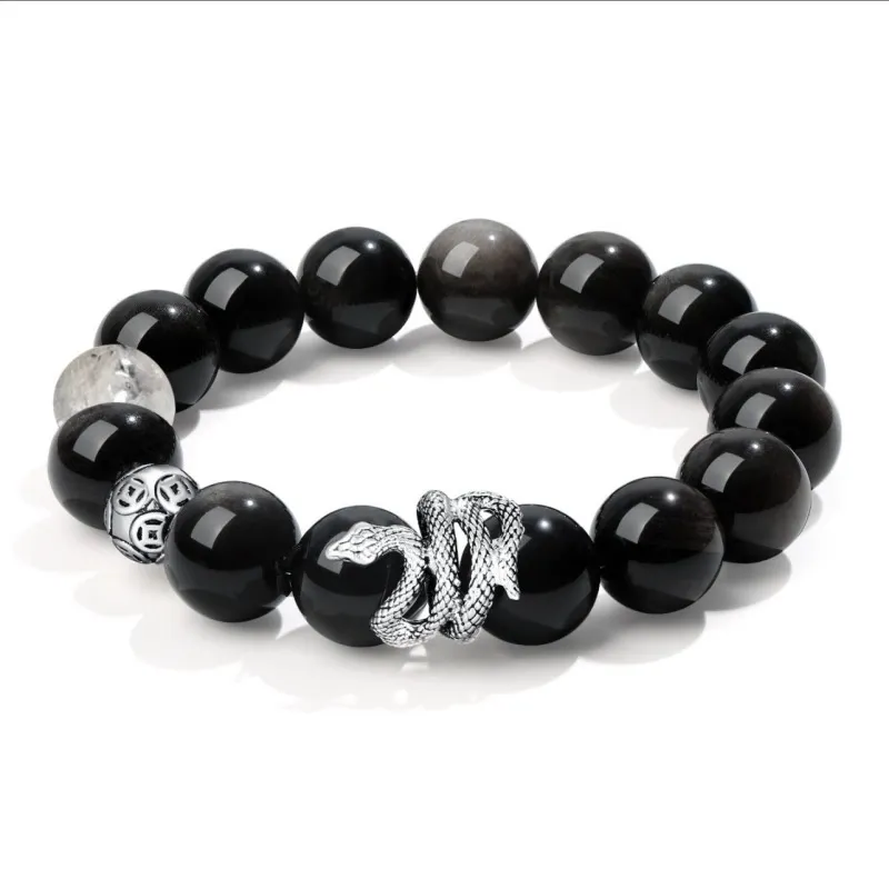 TANGSHU Obsidian Bracelets Unisex-4