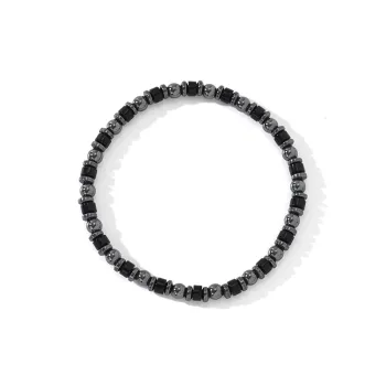 CIROCCO Stainless Steel, Hematite Bracelets Men's