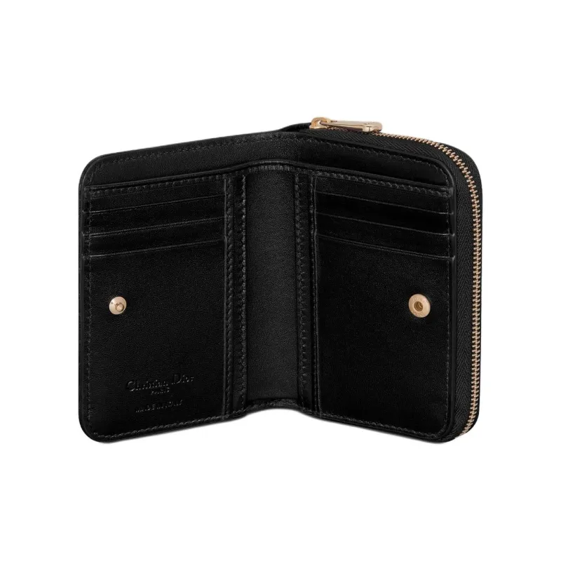 DIOR Lady Dior Lambskin Wallet Women's Black-4