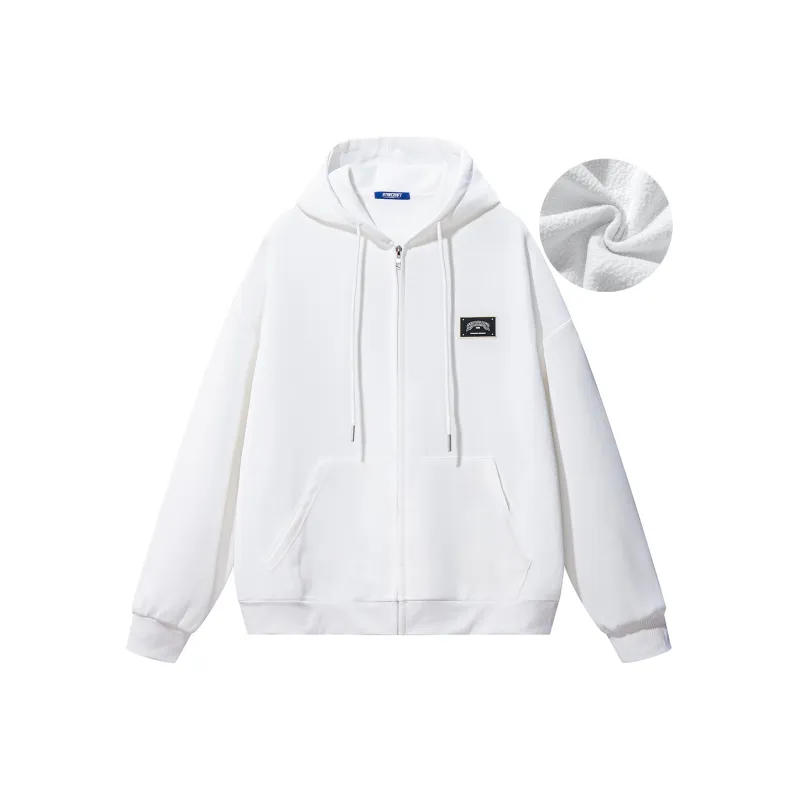 XINGJIZHE Loose Fit Hooded Coat Cardigan Sweatshirt Unisex-25