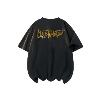 MXDT T Shirt Unisex Black Yellow Embroidery Upgraded