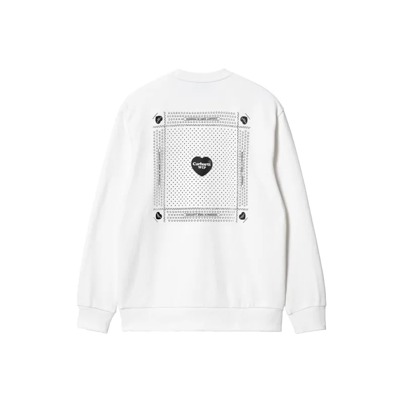 Carhartt WIP Heart Bandana Logo Printed Crewneck Sweatshirt-0