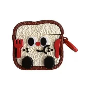 Beams Compatibility Airpods4/3/Pro/Pro2 TPU Ins Cartoon Toast Puffy Character Bluetooth Earphone Case Headphone Cases