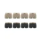 8 Pack (Black 4+Apricot 4)