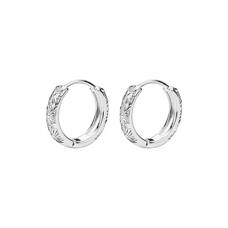 FOREVER MELODY 925 Sterling Silver Earrings Men's-13