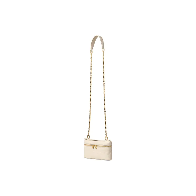 Loro Piana ExtraPocket Calfskin One Shoulder Handbag Clutch Mini Women's Whisper White & Sun Gold-1