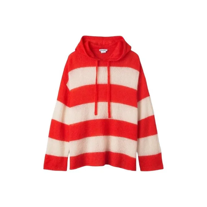 Sunnei Striped Intarsia Knit Hoodie-0