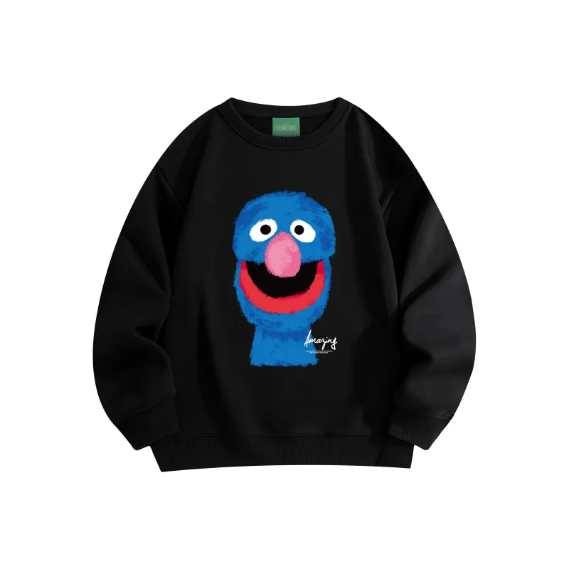 SESAME STREET Sweatshirt Thickened And Fleece Lined Unisex-0