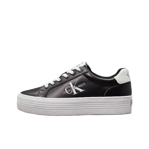 CKJ CALVIN KLEIN JEANS Low Top Skateboard Shoes Women's Black
