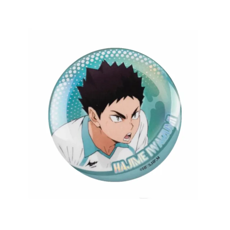 MOUXUYY Haikyuu!! Characters Laser Badge 58MM Hajime Iwaizumi, Shoyo Hinata, Tobio Kageyama, And Characters. Badges-3