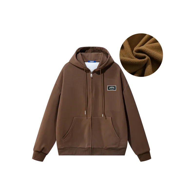 XINGJIZHE Loose Fit Hooded Coat Cardigan Sweatshirt Unisex-27