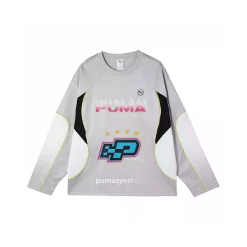 PUMA BEYOND THE SPEED LONGSLEEVE JERSEY T Shirt Unisex Gray