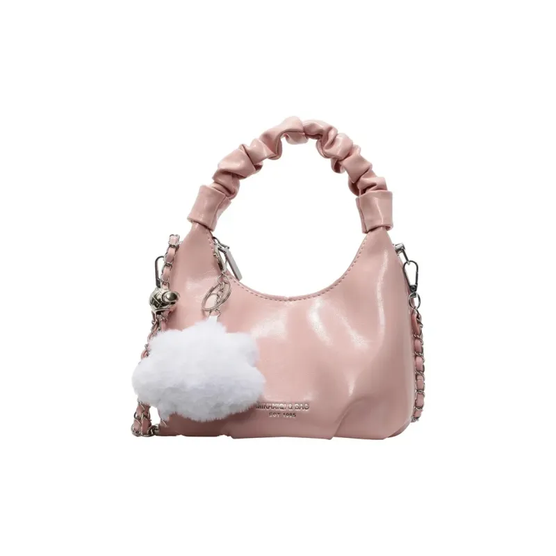 LUVISTRUE PU Shoulder Bag Crossbody Bag Handbag Regular Women's Ecru/Blue/Silver/Black/Pink-24