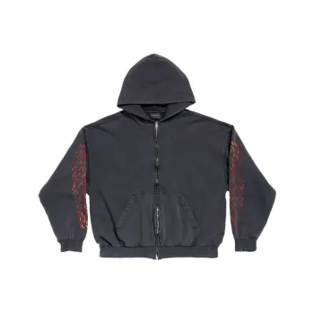 Balenciaga Offshore Zip Up Hoodie Medium Fit