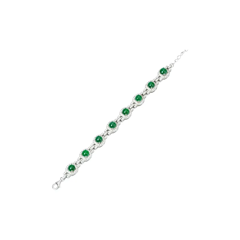 CUIYURIJI Ice Glutinous Jadeite Necklaces Women's-0
