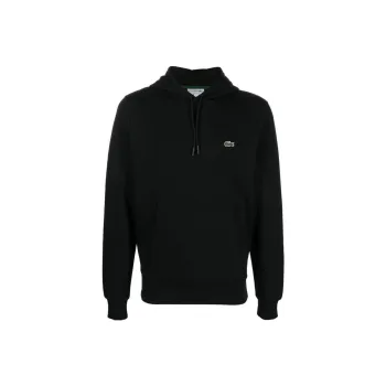 LACOSTE Logo patch Cotton Hoodie