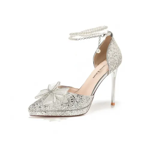 WEISHIBANGWEI Slim Heel High Heels 10.5CM Women's