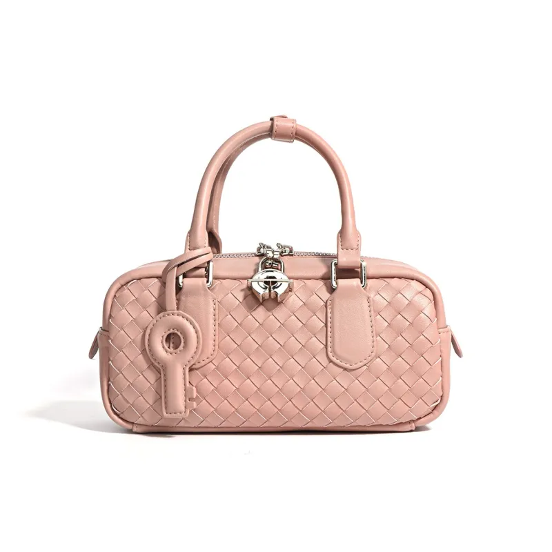 H YXIANG Cow Leather Bowling Bag Shoulder Bag Handbag Women's Multicolor-10