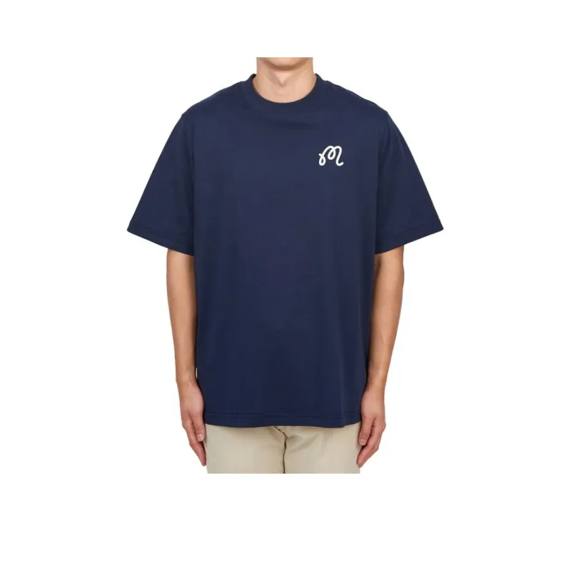 Malbon Golf T Shirt Men's Marine Blue-1