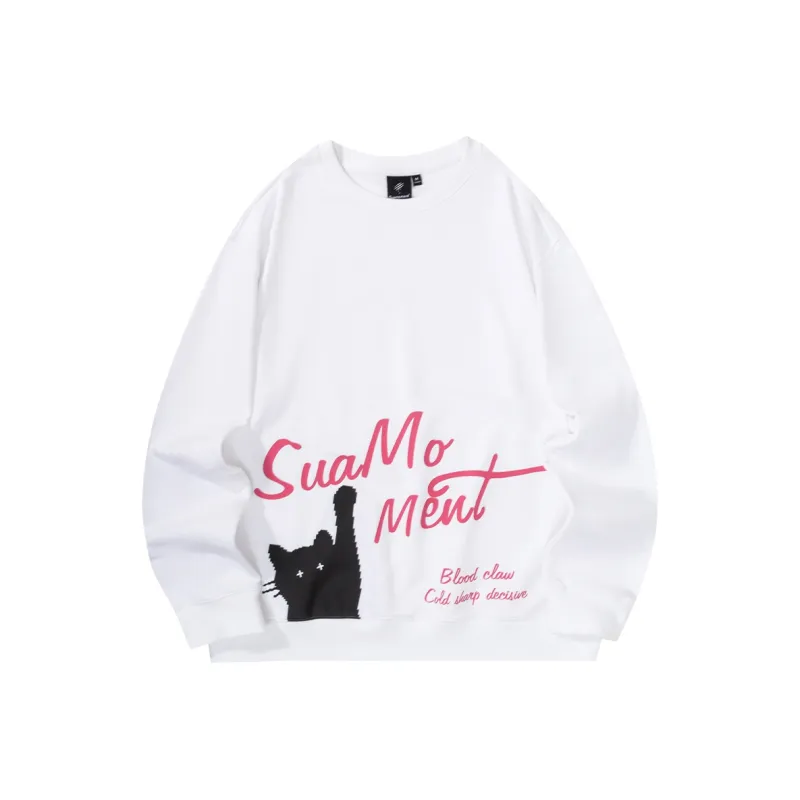 Suamoment Sweatshirt American Casual Couple Top Unisex-2