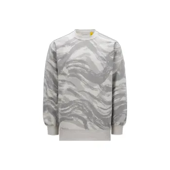 Moncler Sweatshirts Men Gray White