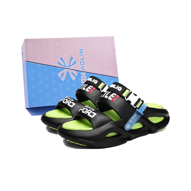 YUZHAOLIN EVA Cut Out Massage Slip Resistant Abrasion Resistant Quiet Slide Slippers Unisex-24