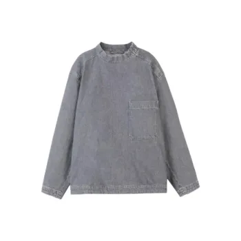 Lemaire Stone Washed Denim Zipped Top